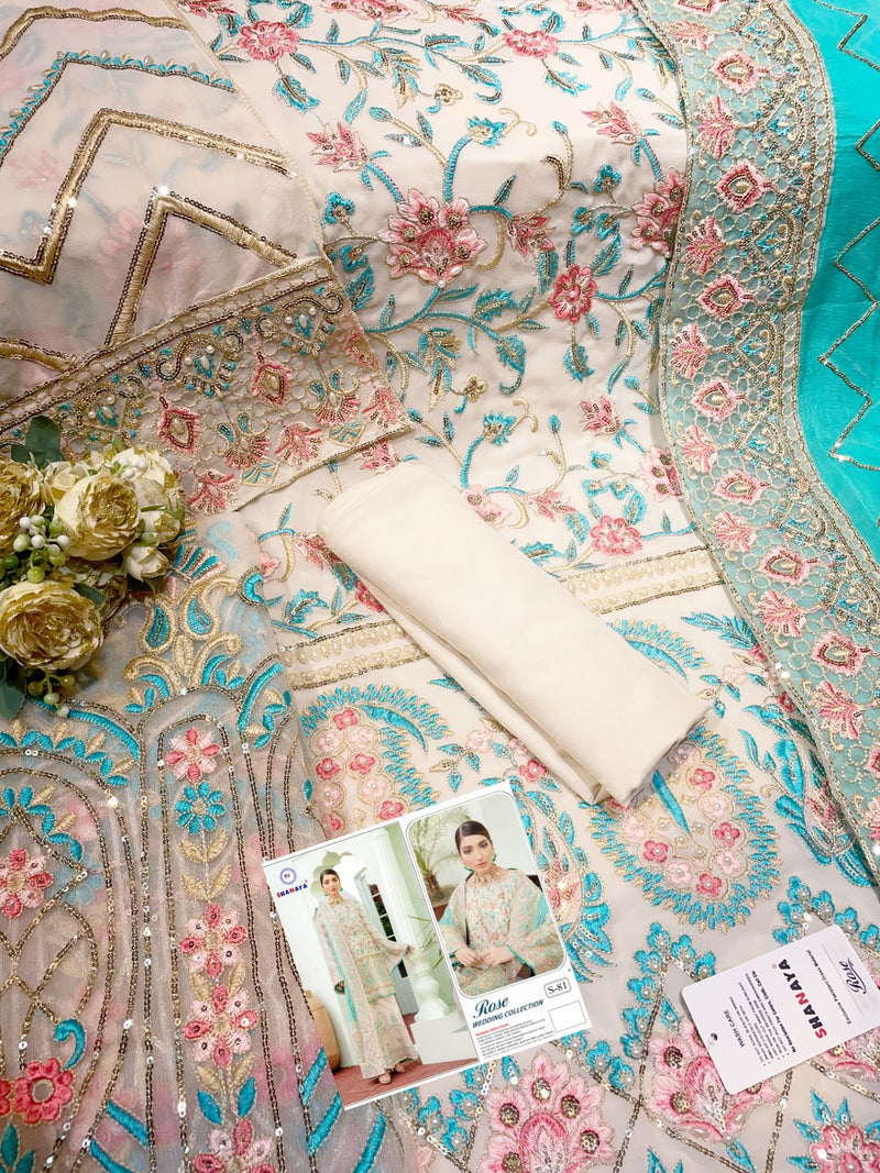 Shanaya Rose S 81 Fox Georgette Bridal Wear Salwar Suit