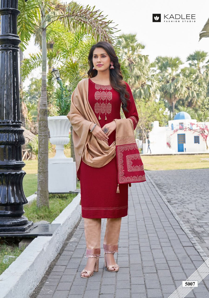 Kadlee Fashion Shanaya Vol 2 Chinon  Party Wear Embroidered Kurtis With Set Of Bottom & Dupatta