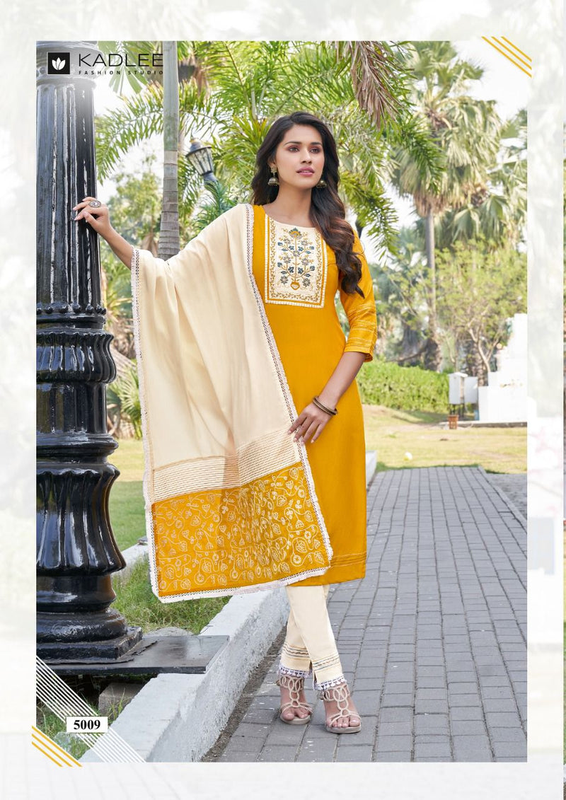 Kadlee Fashion Shanaya Vol 2 Chinon  Party Wear Embroidered Kurtis With Set Of Bottom & Dupatta