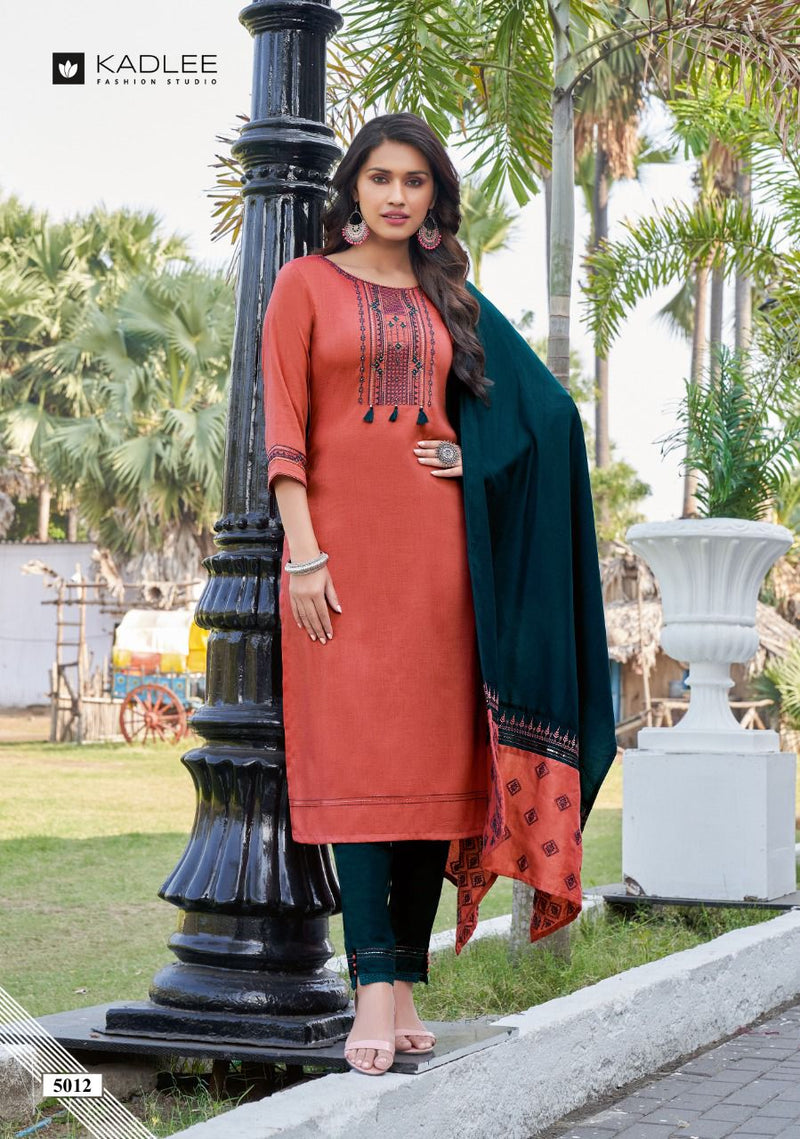 Kadlee Fashion Shanaya Vol 2 Chinon  Party Wear Embroidered Kurtis With Set Of Bottom & Dupatta