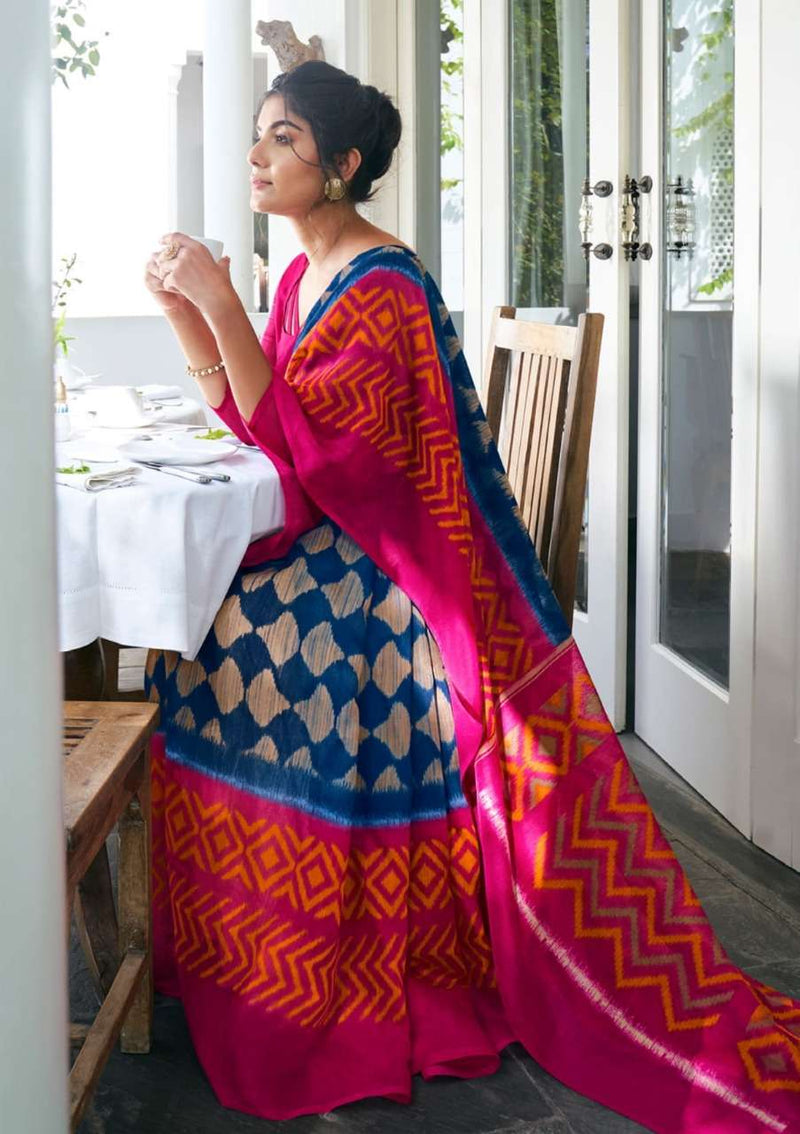 Shangrila Creation Mulmul Cotton Vol 4  Presents Ikkat Handloom Prints Collection Sarees