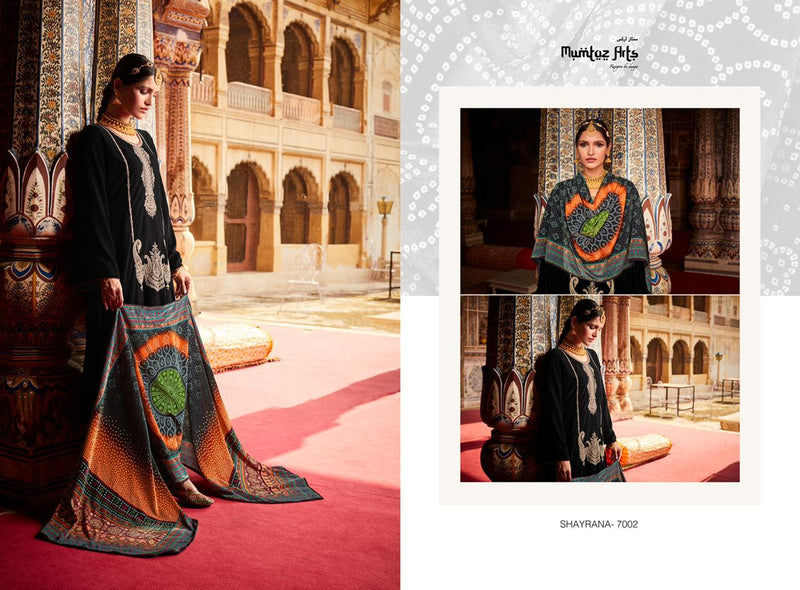 Mumtaz Shayrana Velvet With Heavy Embroidery Work Stylish Designer Festive Wear Salwar Kameez
