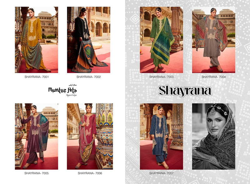 Mumtaz Shayrana Velvet With Heavy Embroidery Work Stylish Designer Festive Wear Salwar Kameez