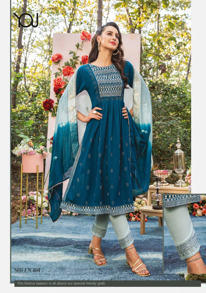 Wanna Sheen Viscose With Beautiful Work Stylish Designer Attractive Look Fancy Kurti