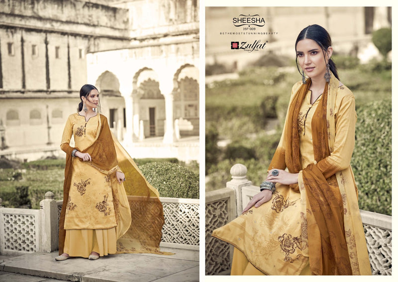 Zulfat Designer Suits Sheesha Jam Cotton Festive Wear Salwar Suits