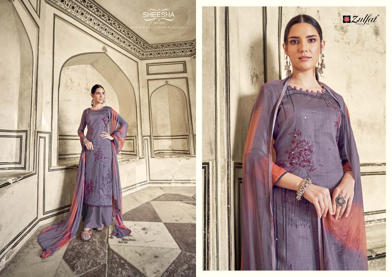 Zulfat Designer Suits Sheesha Jam Cotton Festive Wear Salwar Suits