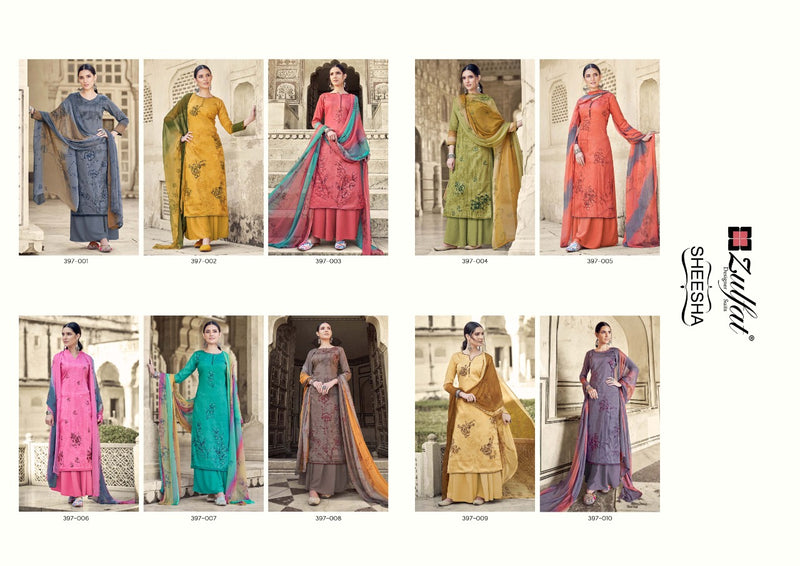 Zulfat Designer Suits Sheesha Jam Cotton Festive Wear Salwar Suits
