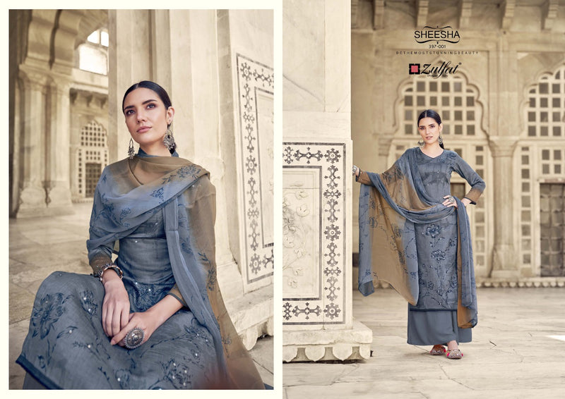 Zulfat Designer Suits Sheesha Jam Cotton Festive Wear Salwar Suits