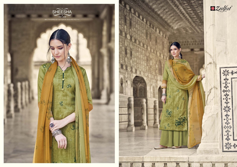 Zulfat Designer Suits Sheesha Jam Cotton Festive Wear Salwar Suits