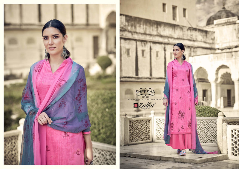 Zulfat Designer Suits Sheesha Jam Cotton Festive Wear Salwar Suits