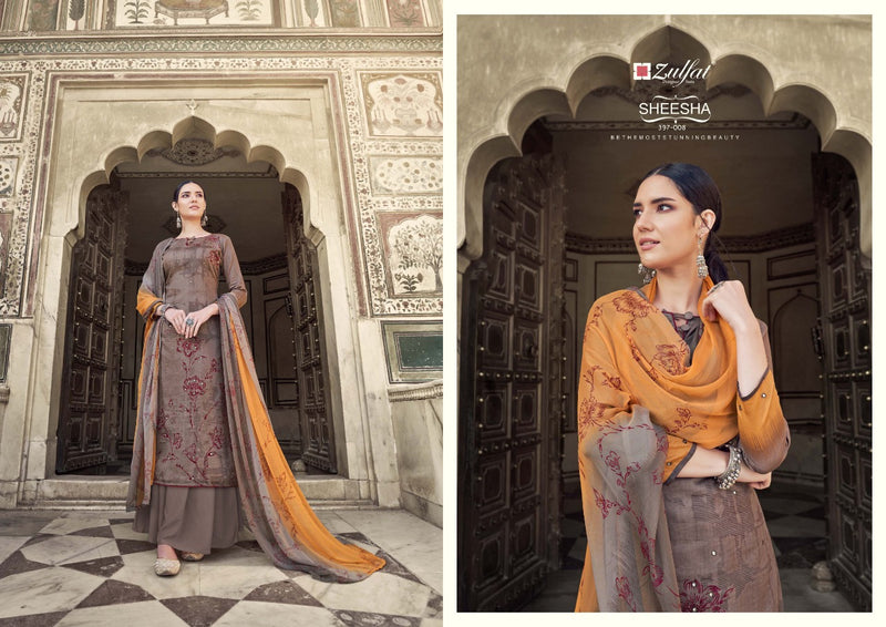 Zulfat Designer Suits Sheesha Jam Cotton Festive Wear Salwar Suits