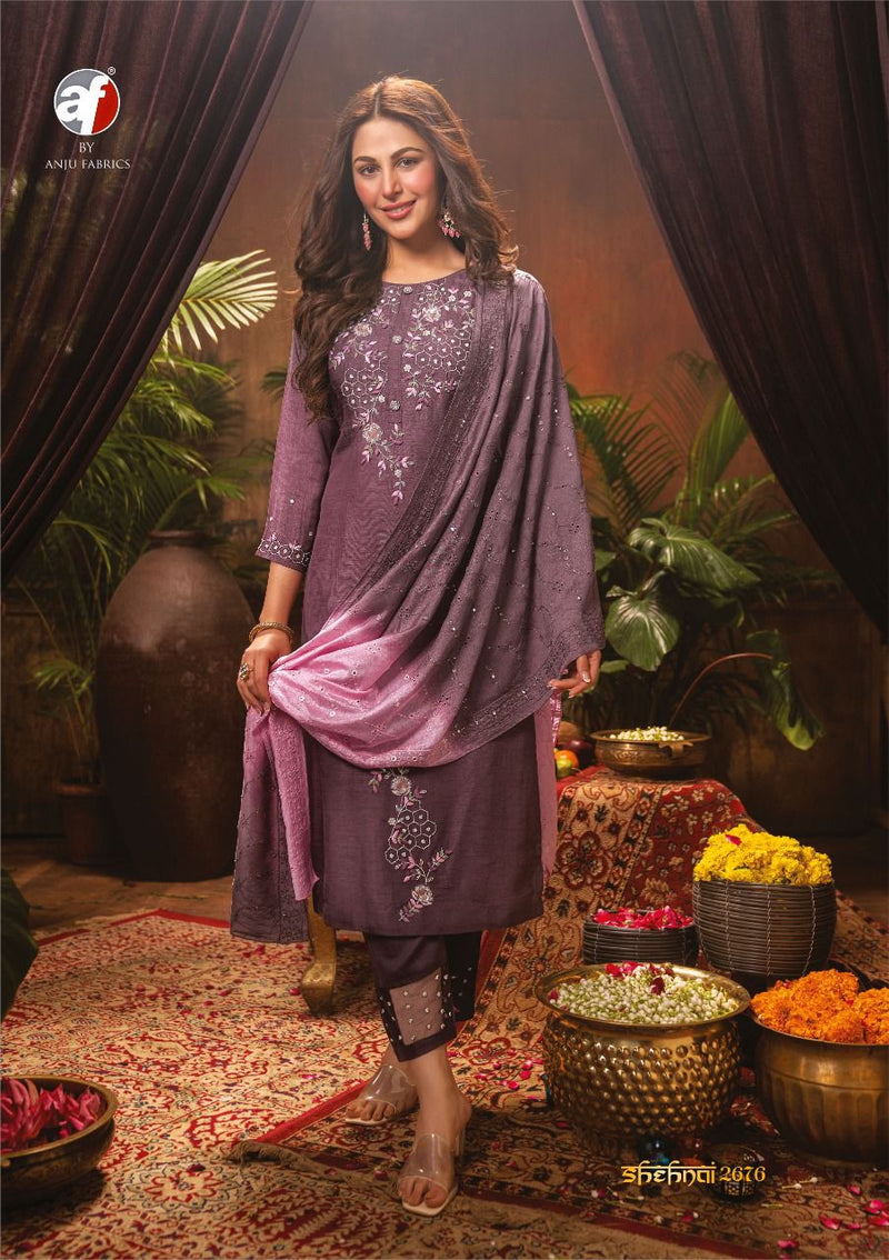 Anju Fabs Shehnai Vol 4 Viscose With Heavy Embroidery Work Stylish Designer Party Wear Fancy Kurti