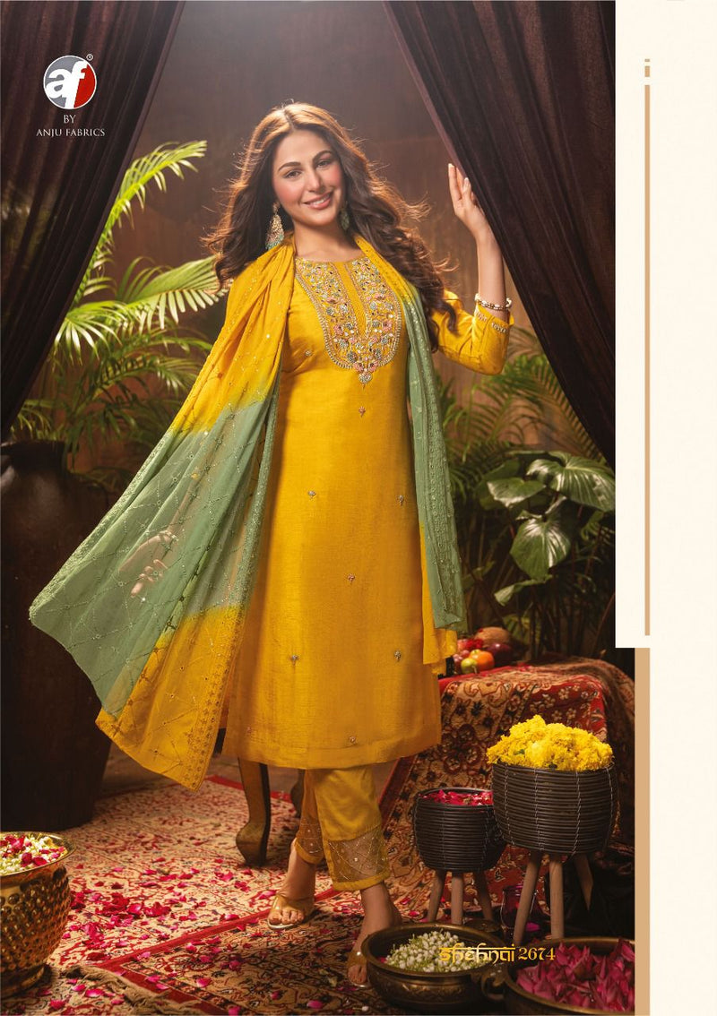 Anju Fabs Shehnai Vol 4 Viscose With Heavy Embroidery Work Stylish Designer Party Wear Fancy Kurti