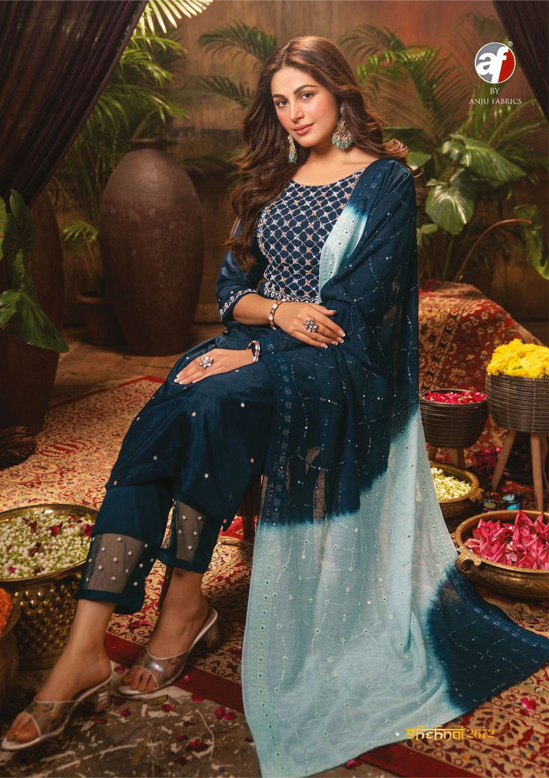 Anju Fabs Shehnai Vol 4 Viscose With Heavy Embroidery Work Stylish Designer Party Wear Fancy Kurti