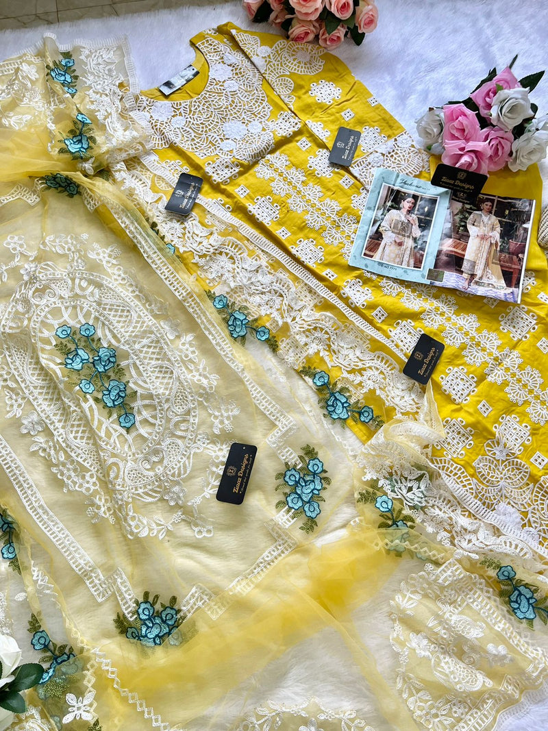 Ziaaz Shehnaz Vol 14 Pure Cotton With Embroidery Work Stylish Designer Salwar Kameez