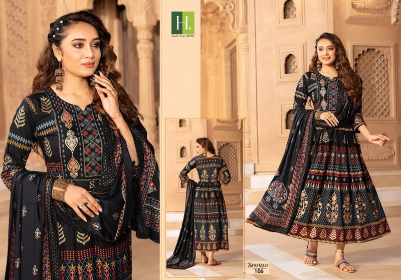 Hirwa Shehzadi Heavy Rayon Foil Print Fancy Dsigner Wear Kurti