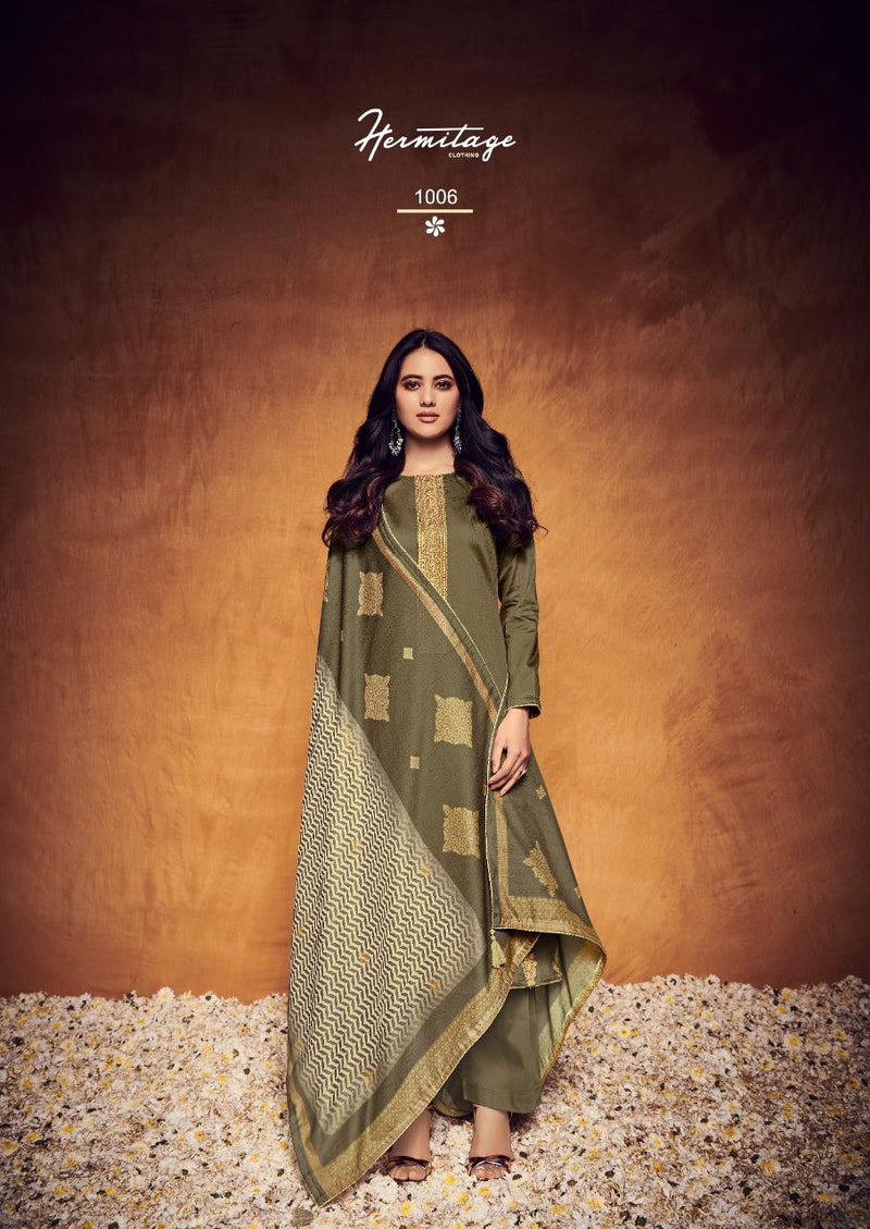 Hermitage Clothing Shezan Jam Satin Embroidery Party Wear Salwar Suits