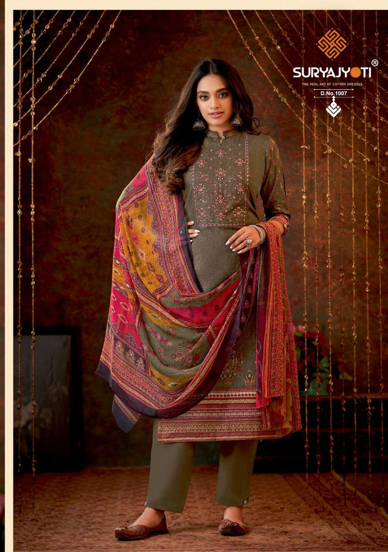 Suryajyoti Shezan Vol 1 Jam Satin Fancy Embroidered Party Wear Salwar Kameez