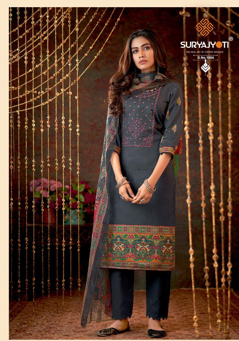 Suryajyoti Shezan Vol 1 Jam Satin Fancy Embroidered Party Wear Salwar Kameez