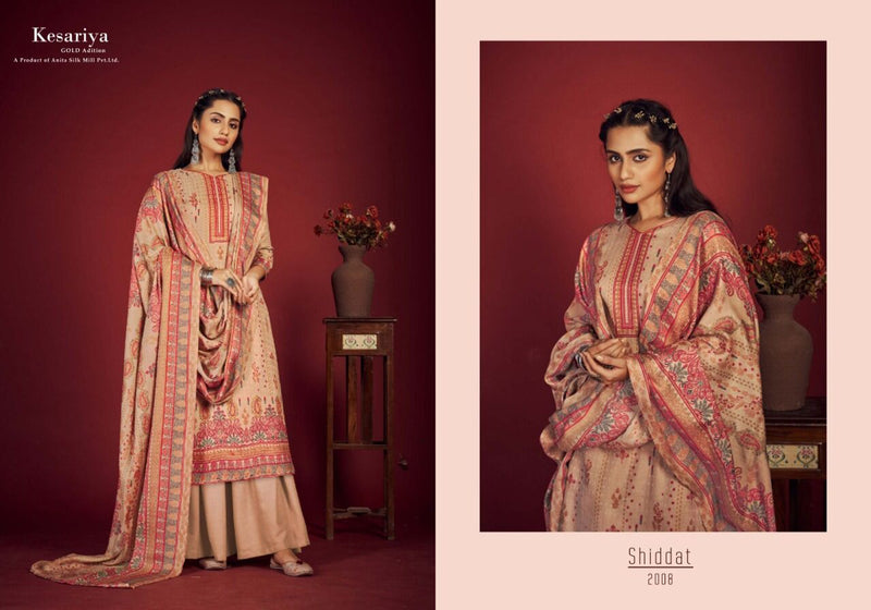 Kesariya Shiddat Cambric Cotton Festive Wear Salwar Suits With Digital Print