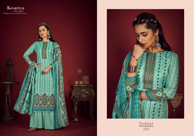 Kesariya Shiddat Cambric Cotton Festive Wear Salwar Suits With Digital Print