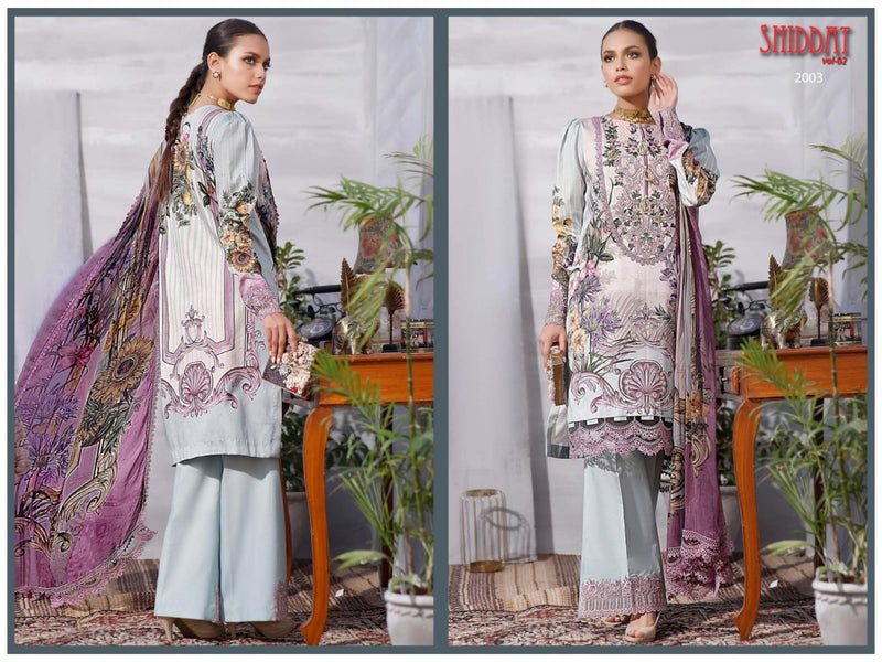 Agha Noor Shiddat Vol 2 Jam Satin Cotton Printed Pakistani Style Salwar Suits