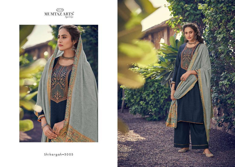 Mumtaz Arts Shikargah Jam Satin Wedding Wear Salwar Suits With Digital Print & Kashmiri  Embroidery Work