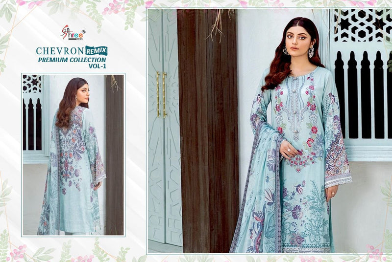 Shree Fab Chevron Remix Premium Collection Vol 1 Lawn Cotton Pakistani Style Party Wear Salwar Kameez
