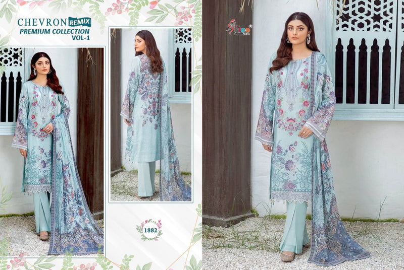 Shree Fab Chevron Remix Premium Collection Vol 1 Lawn Cotton Pakistani Style Party Wear Salwar Kameez
