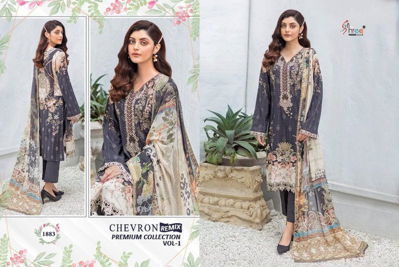 Shree Fab Chevron Remix Premium Collection Vol 1 Lawn Cotton Pakistani Style Party Wear Salwar Kameez