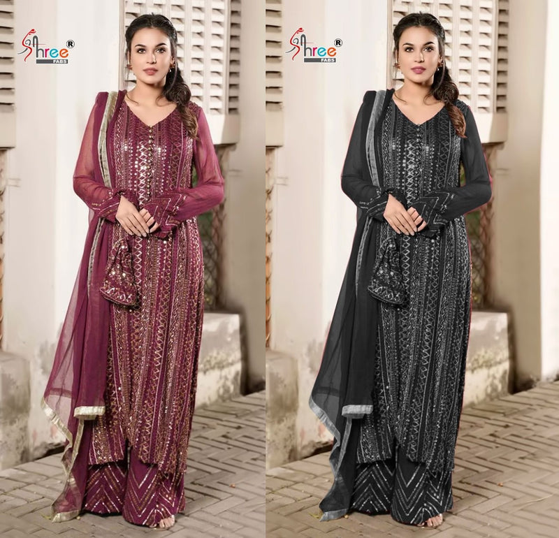 Shree Fab S 444 Fox Georgette Designer Style Wedding Wear Salwar Kameez