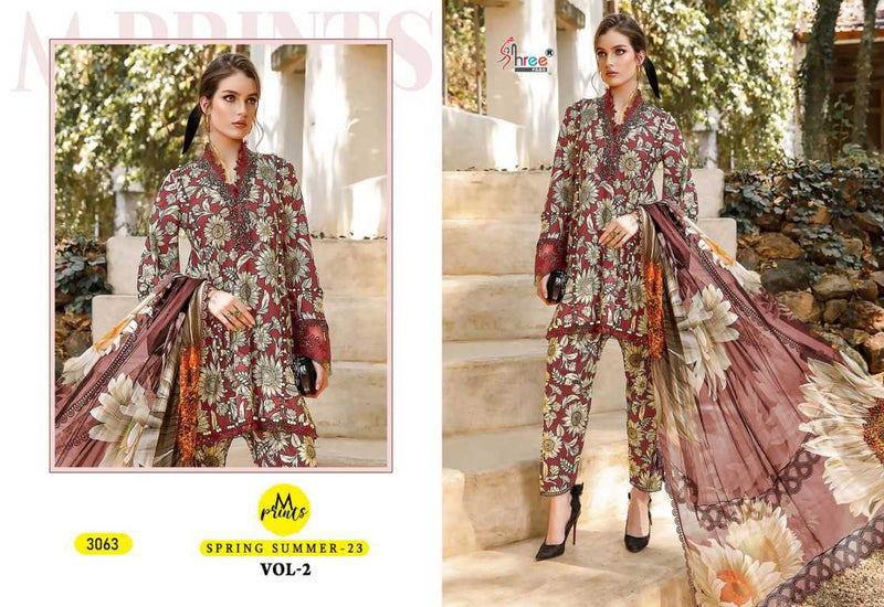 Shree Fabs M Print Spring Summer 23 Vol 2 Cotton Printed Embroidery Patches Printed Designer Salwar Suit