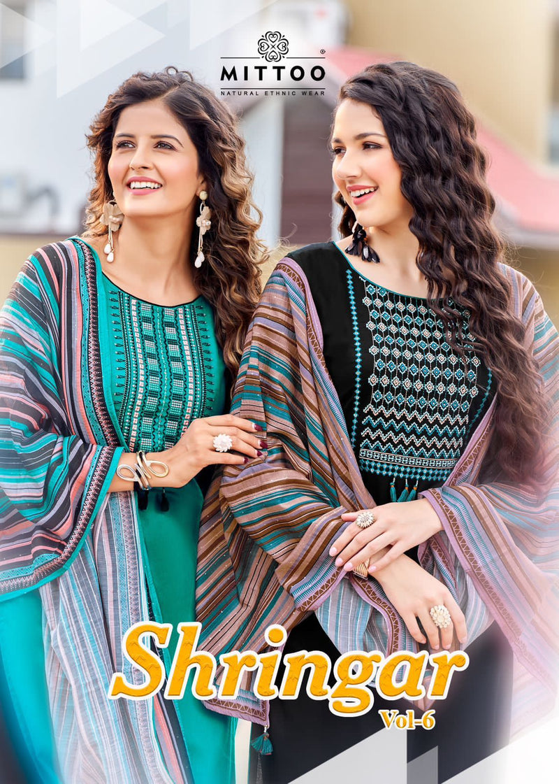 Mittoo Shringar Vol 6 Viscose With Heavy Fancy Embroidery Work Stylish Designer Casual Wear Kurti