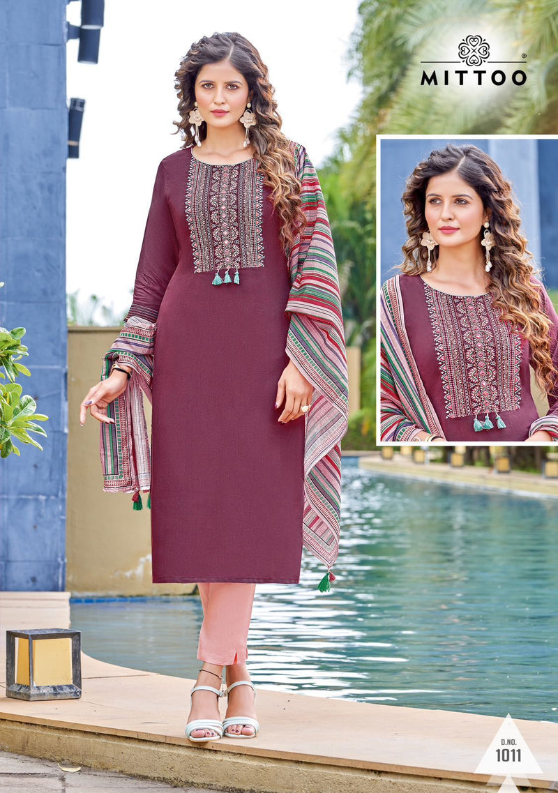 Mittoo Shringar Vol 6 Viscose With Heavy Fancy Embroidery Work Stylish Designer Casual Wear Kurti