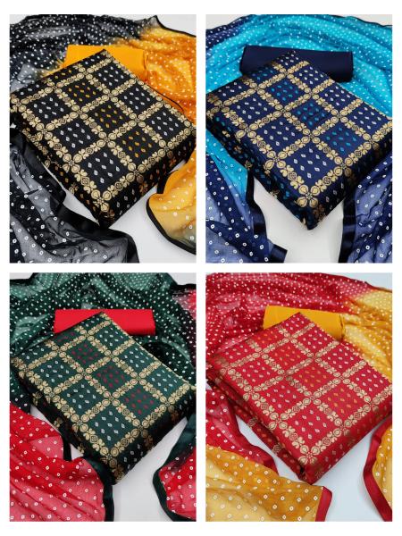 Mf Silk Bandhani 2 Jacquard Designer Party Wear Salwar Kameez