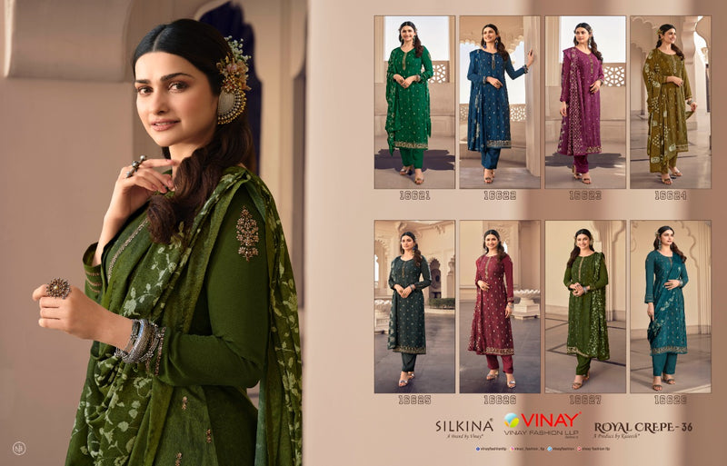 Vinay Fashion Silkina Royal Crepe 36 Embroidered Party Wear Salwar Kameez