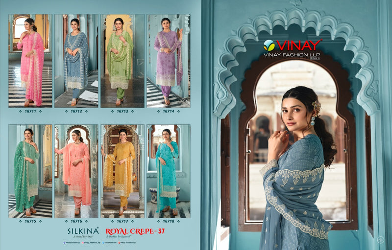 Vinay Fashion Silkina Royal Crepe 37 Crepe Fancy Party Wear Salwar Kameez