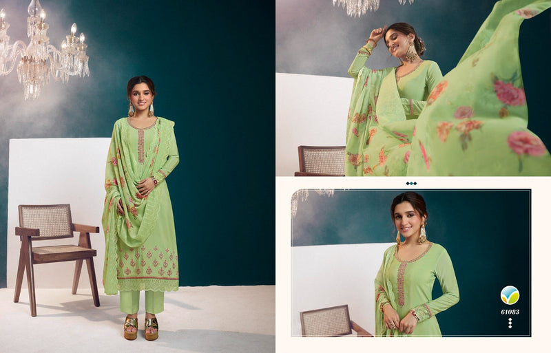 Vinay Fashion Silkina Royal Crepe Vol 40 Silk Embroidered Fancy Designer Digital Printed Salwar Kameez