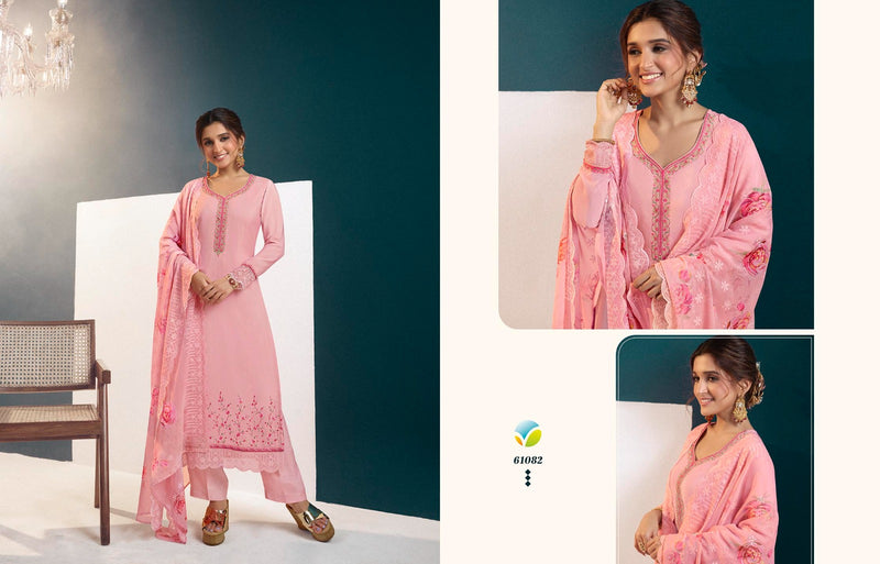 Vinay Fashion Silkina Royal Crepe Vol 40 Silk Embroidered Fancy Designer Digital Printed Salwar Kameez