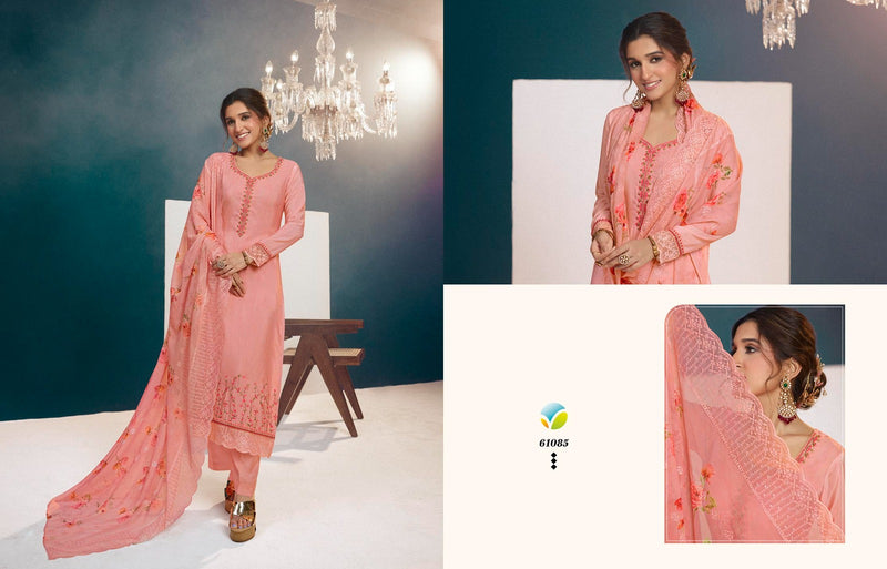 Vinay Fashion Silkina Royal Crepe Vol 40 Silk Embroidered Fancy Designer Digital Printed Salwar Kameez