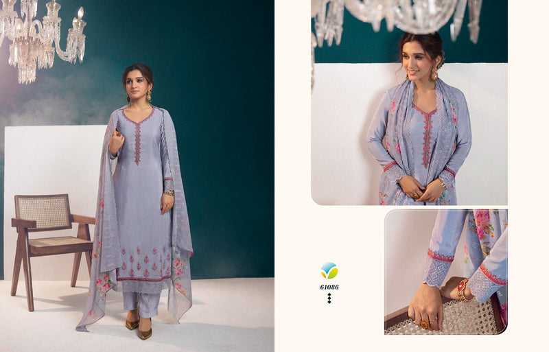 Vinay Fashion Silkina Royal Crepe Vol 40 Silk Embroidered Fancy Designer Digital Printed Salwar Kameez