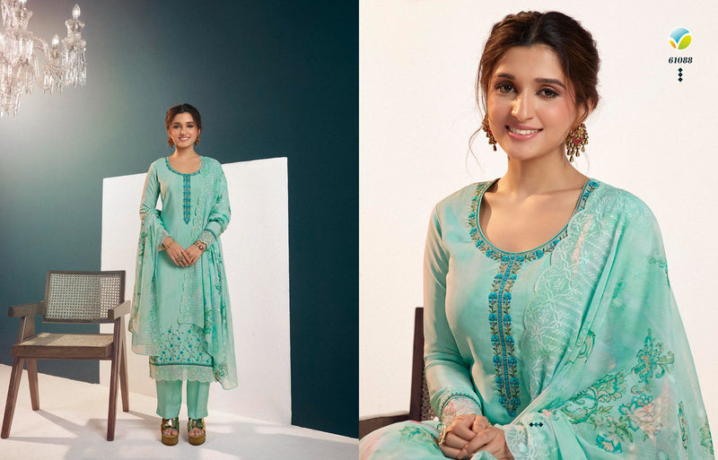 Vinay Fashion Silkina Royal Crepe Vol 40 Silk Embroidered Fancy Designer Digital Printed Salwar Kameez