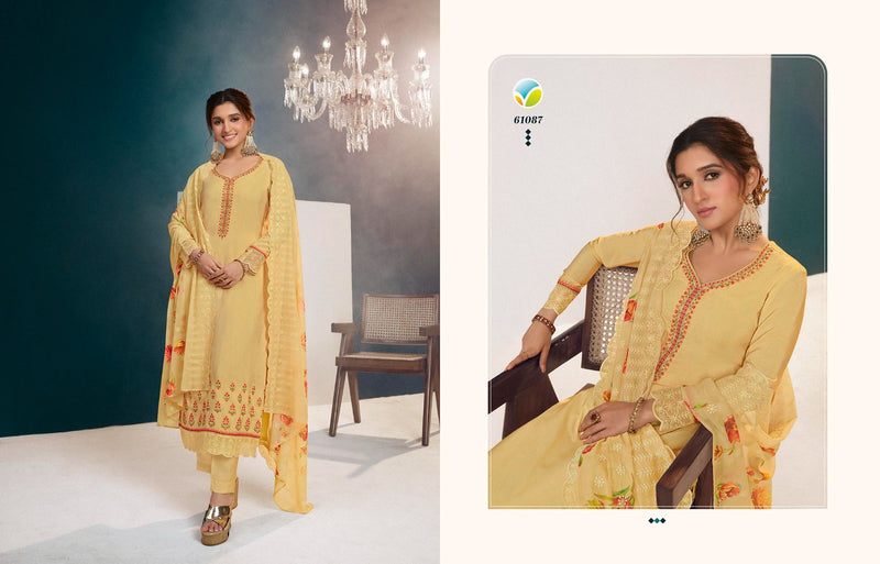 Vinay Fashion Silkina Royal Crepe Vol 40 Silk Embroidered Fancy Designer Digital Printed Salwar Kameez