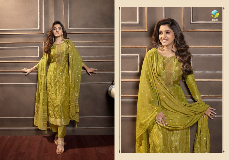 Vinay Fashion Tumbaa Silver Line Dola Self Jacquard Fancy Designer Partywear Kurti
