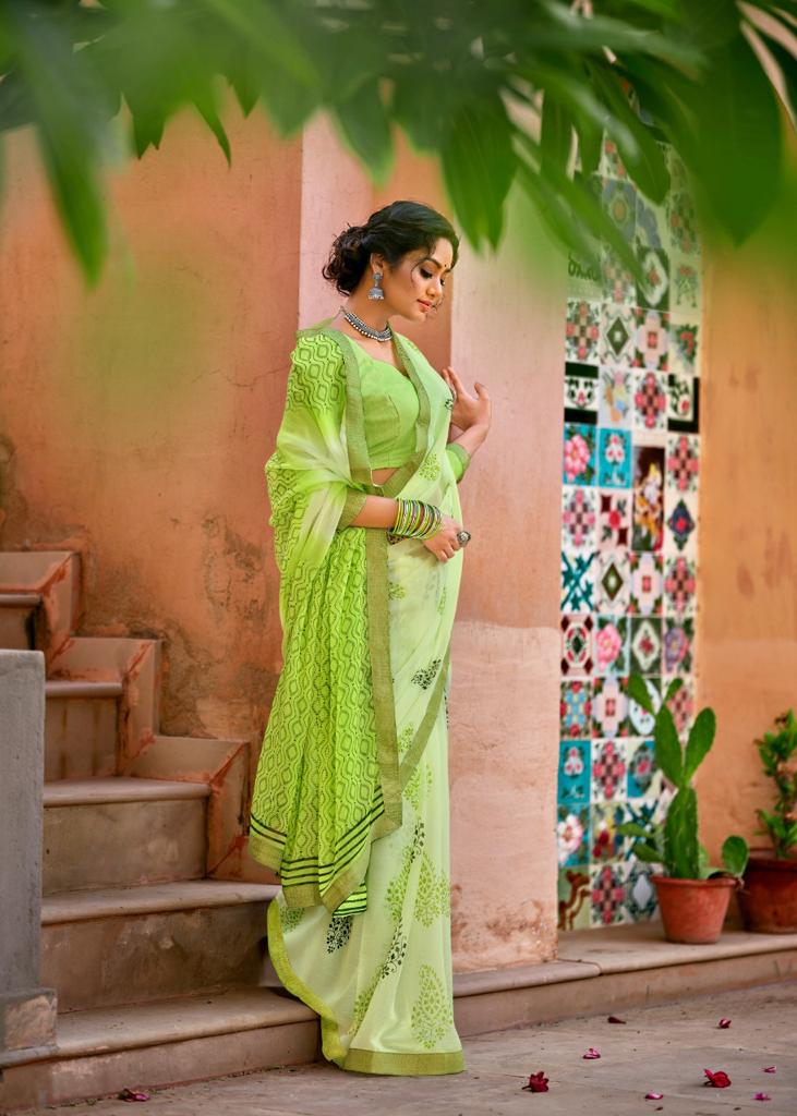 Kashvi Creation Simaya Chiffon Print Exclusive Collection Of  Party Wear Sarees