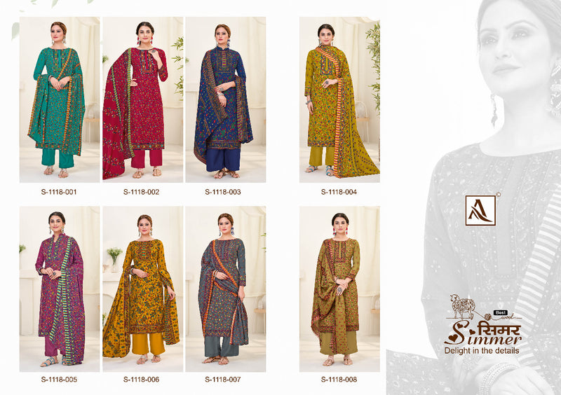Alok Suit Simmer Pashmina With Fancy Work Stylish Designer Casual Wear Salwar Kameez