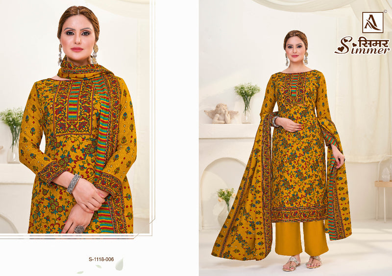 Alok Suit Simmer Pashmina With Fancy Work Stylish Designer Casual Wear Salwar Kameez