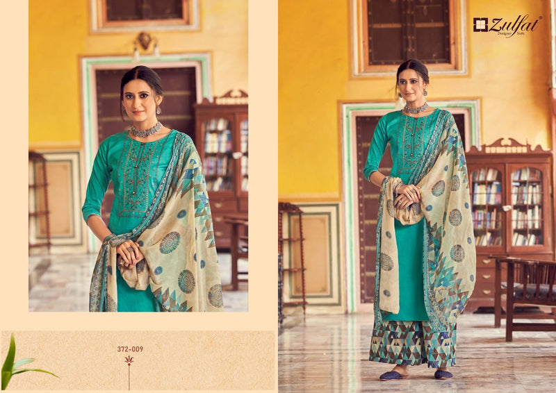 Zulfat Designer Suits Simran Jam Cotton Pakistani Style  Party Wear Salwar Kameez With Fancy Embroidery