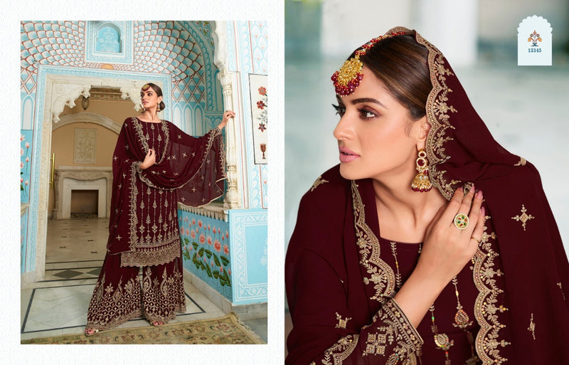 Zisa Simran Georgette With Heavy Embroidery Pakistani Style  Designer Wedding Wear Salwar Suits