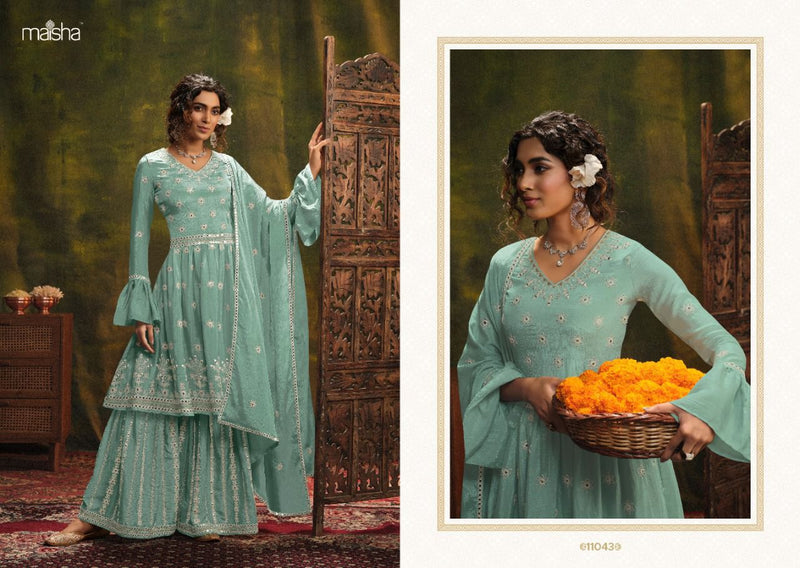 Maisha Sironah Chinon With Beautiful Heavy Embroidery Work Stylish Designer Casual Look Party Wear Salwar Kameez